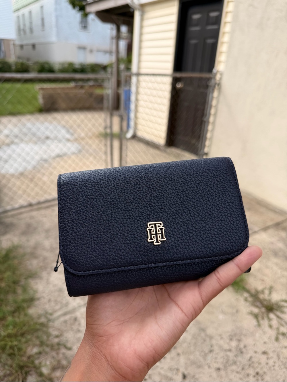 Tommy Hilfiger Black Pebbled Leather Wallet